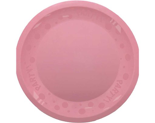 21cm PASTEL PINK "PARTY" REUSABLE SEMI-TRANSPARENT PLATE
