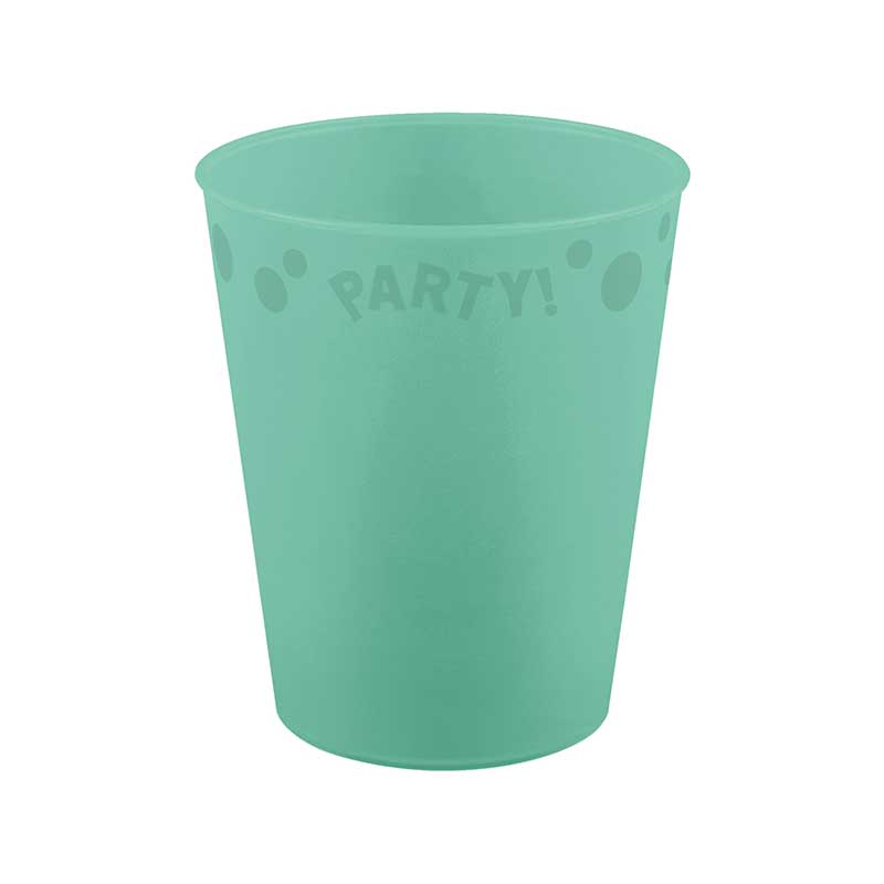 250ml PASTEL MINT "PARTY" REUSABLE SEMI-TRANSPARENT CUP