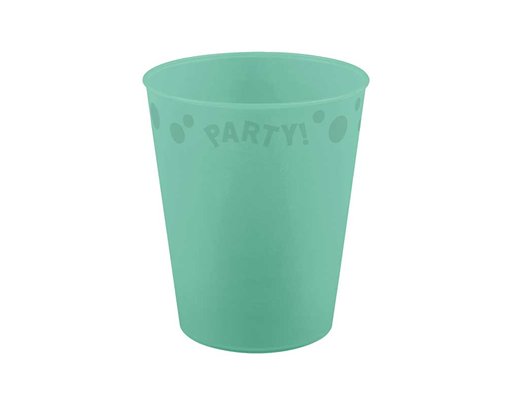 250ml PASTEL MINT "PARTY" REUSABLE SEMI-TRANSPARENT CUP