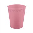 250ml PASTEL PINK "PARTY" REUSABLE SEMI-TRANSPARENT CUP