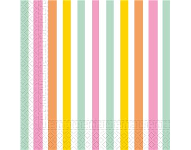 20PK 33m PASTEL COLOURS PAPER NAPKINS