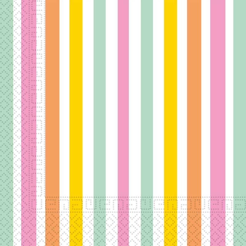 20PK 33m PASTEL COLOURS PAPER NAPKINS
