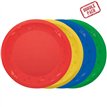4PK 21cm MIXED BRIGHT COLORS "PARTY" REUSABLE PLATES