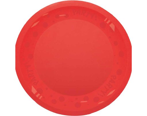 21cm BRIGHT RED "PARTY" REUSABLE SEMI-TRANSPARENT PLATE