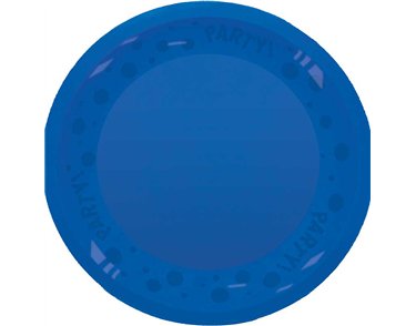 21cm BRIGHT BLUE "PARTY" REUSABLE SEMI-TRANSPARENT PLATE