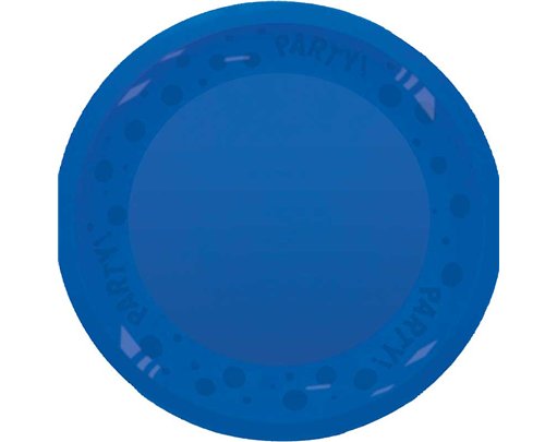 21cm BRIGHT BLUE "PARTY" REUSABLE SEMI-TRANSPARENT PLATE
