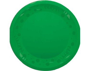 21cm BRIGHT GREEN "PARTY" REUSABLE SEMI-TRANSPARENT PLATE