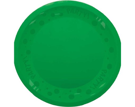 21cm BRIGHT GREEN "PARTY" REUSABLE SEMI-TRANSPARENT PLATE