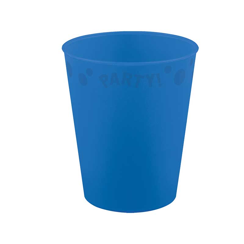 250ml BRIGHT BLUE "PARTY" REUSABLE SEMI-TRANSPARENT CUP