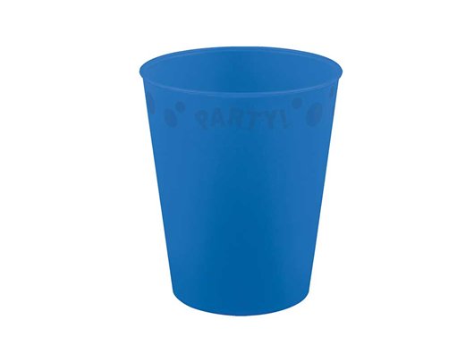 250ml BRIGHT BLUE "PARTY" REUSABLE SEMI-TRANSPARENT CUP