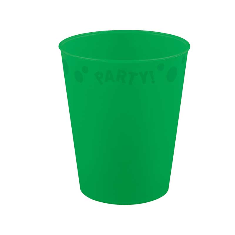 250ml BRIGHT GREEN "PARTY" REUSABLE SEMI-TRANSPARENT CUP