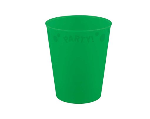 250ml BRIGHT GREEN "PARTY" REUSABLE SEMI-TRANSPARENT CUP