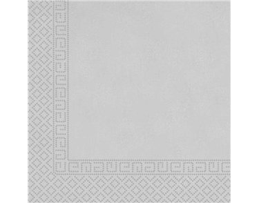20PK 33cm SILVER PAPER 3-PLY NAPKINS