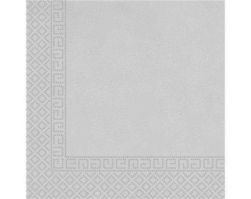 20PK 33cm SILVER PAPER 3-PLY NAPKINS
