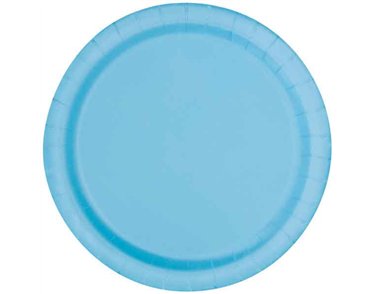 8PK 9in POWDER BLUE PLATES