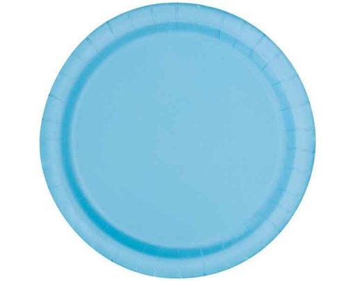 8PK 9in POWDER BLUE PLATES