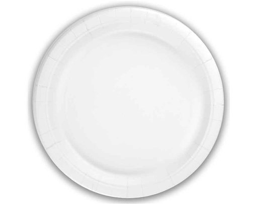 8PK 23cm WHITE PAPER PLATES