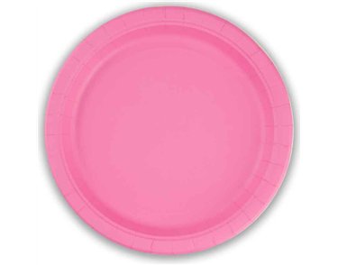 8PK 23cm BUBBLEGUM PINK PAPER PLATES