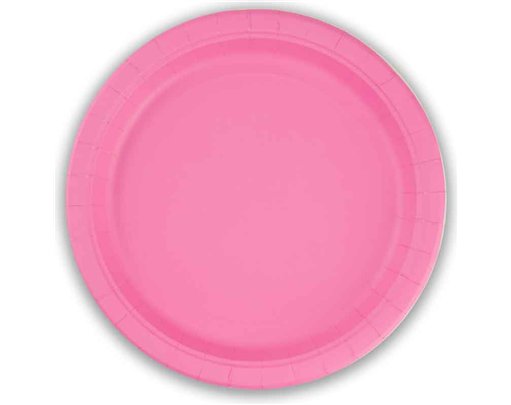 8PK 23cm BUBBLEGUM PINK PAPER PLATES