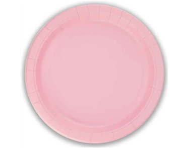 8PK 23cm LIGHT PINK PAPER PLATES