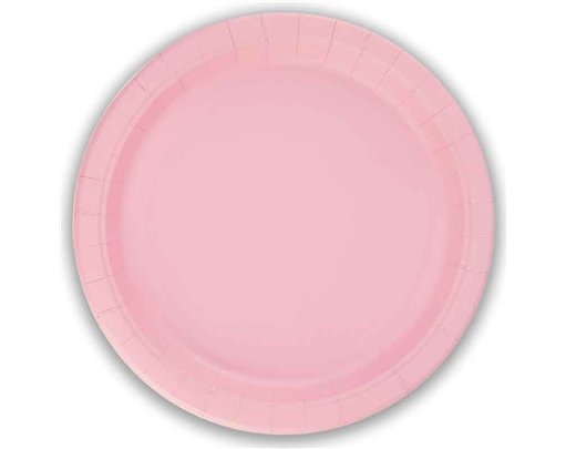 8PK 23cm LIGHT PINK PAPER PLATES