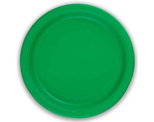 8PK 23cm EMERALD GREEN PAPER PLATES