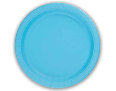 8PK 23cm LIGHT BLUE PAPER PLATES