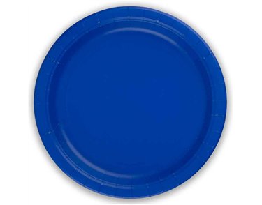 8PK 23cm ROYAL BLUE PAPER PLATES