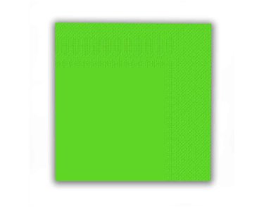 16PK 33cm LIME GREEN NAPKINS