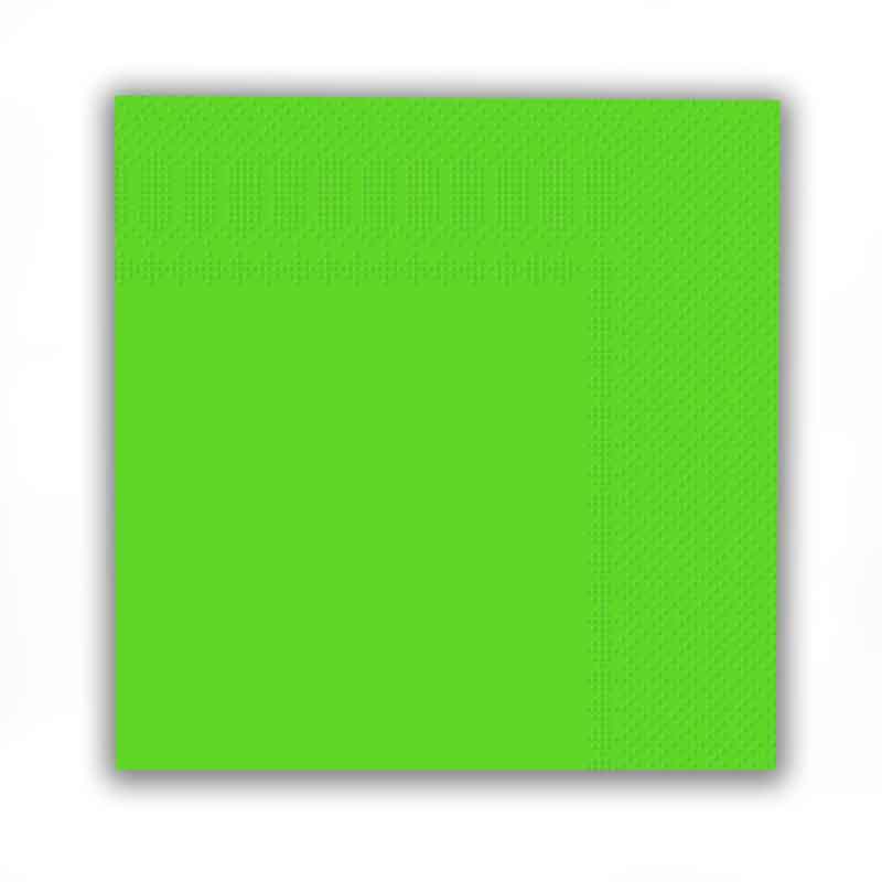 16PK 33cm LIME GREEN NAPKINS
