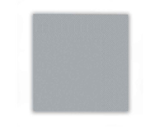 16PK 33cm SILVER NAPKINS