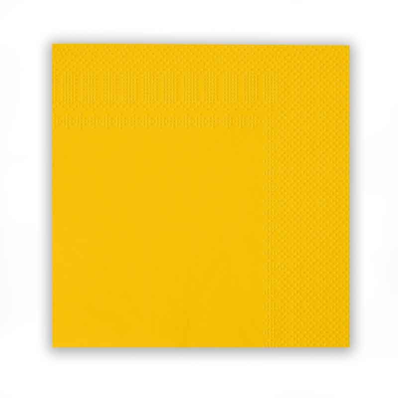 16PK 33cm YELLOW NAPKINS