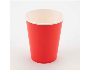 8PK 9oz RED PAPER CUPS