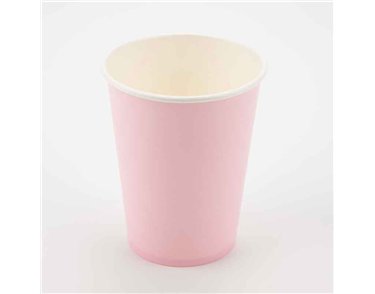 8PK 9oz LIGHT PINK  PAPER CUPS