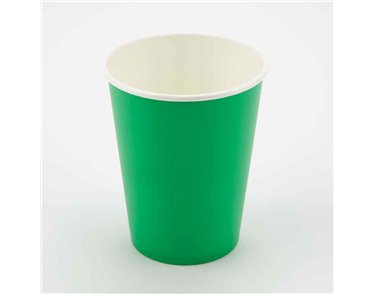 8PK 9oz EMERALD GREEN PAPER CUPS