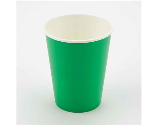8PK 9oz EMERALD GREEN PAPER CUPS