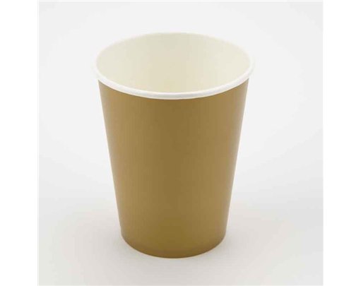 8PK 9oz GOLD PAPER CUPS