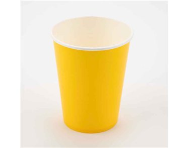 8PK 9oz YELLOW PAPER CUPS