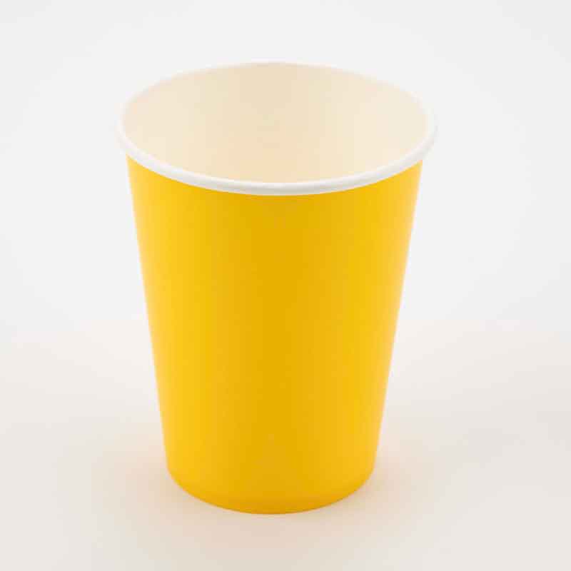 8PK 9oz YELLOW PAPER CUPS
