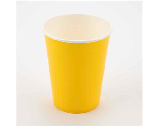 8PK 9oz YELLOW PAPER CUPS