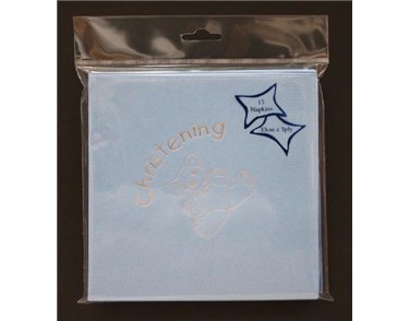 (15) CHRISTENING BLUE FOIL NAPKINS