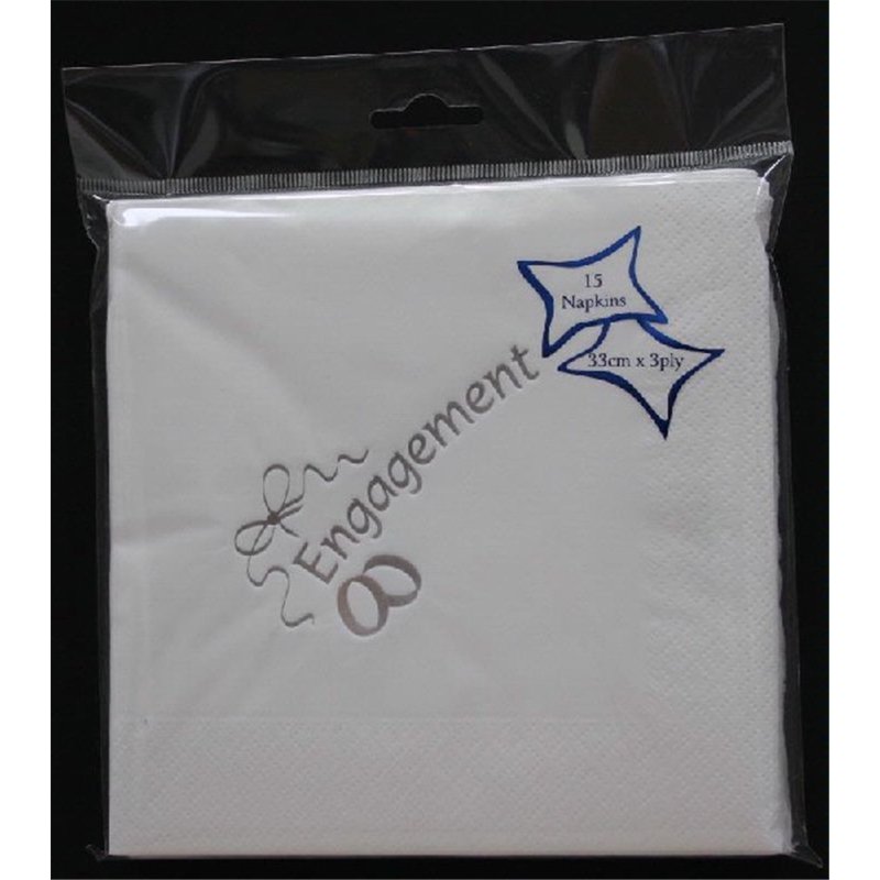 (15) ENGAGEMENT FOIL NAPKINS