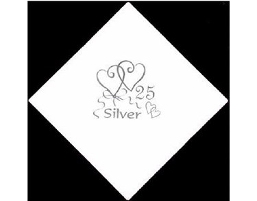 (15) 25TH ANNIVERSARY FOIL NAPKINS