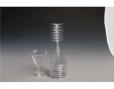 (6) 8OZ CLEAR MARTINI GLASS
