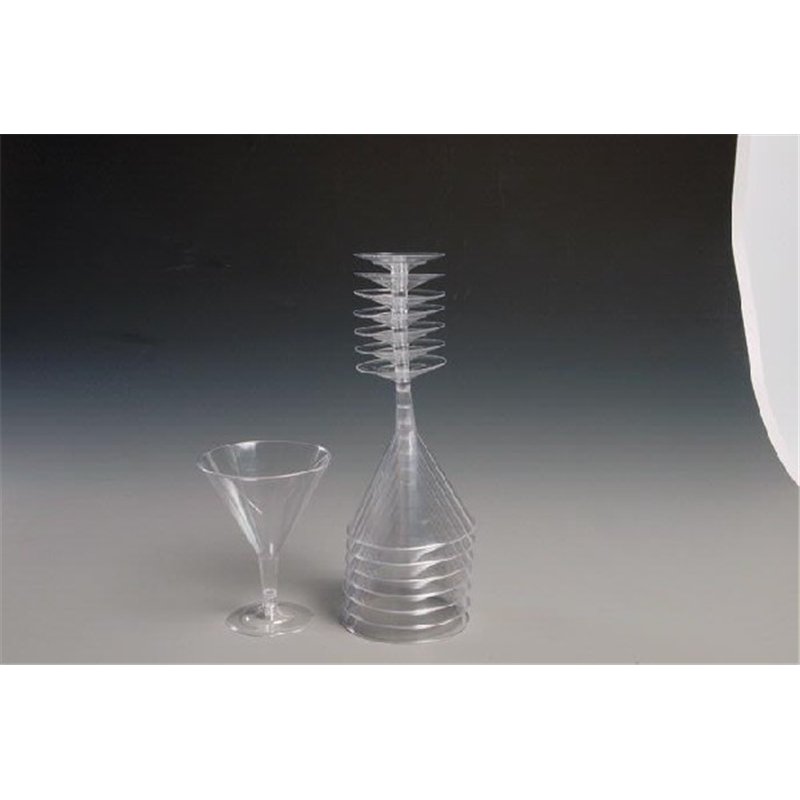 (6) 8OZ CLEAR MARTINI GLASS