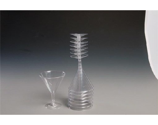 (6) 8OZ CLEAR MARTINI GLASS
