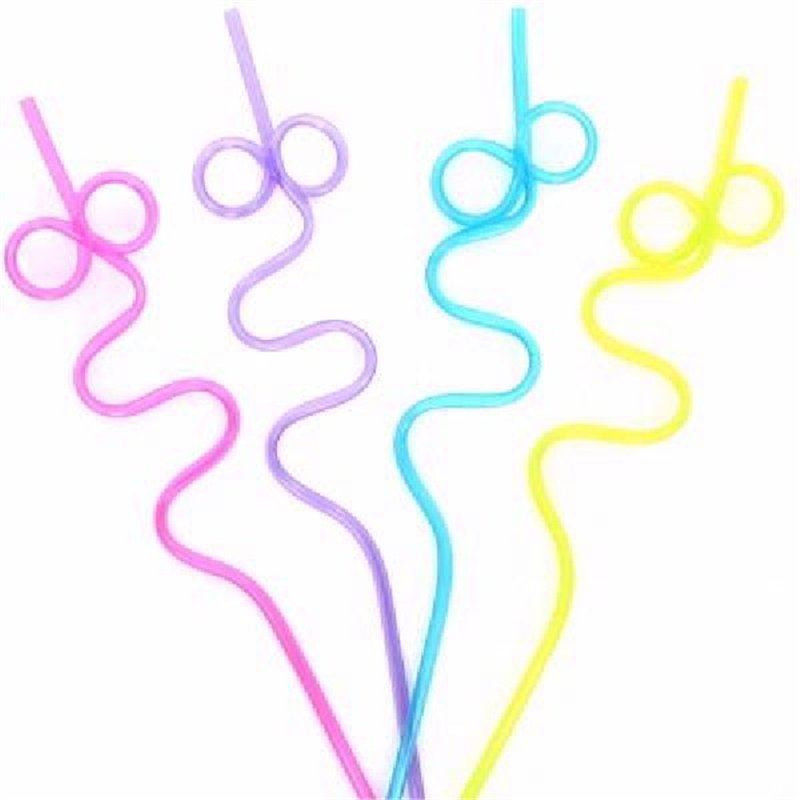 (4) SQUIGGLE LOOP STRAWS
