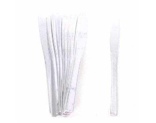 (12) SILVER PLASTIC KNIVES