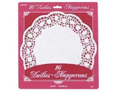 (16) 10.5IN WHITE DOILIES