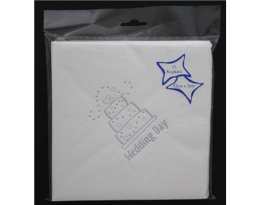 (15) WEDDING CAKE FOIL NAPKINS